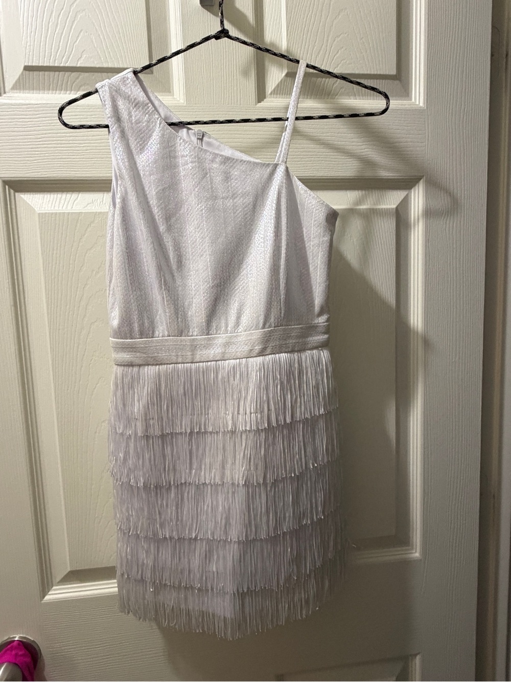 Marc Defang White Fringe Cocktail Dress – Girls Size 11